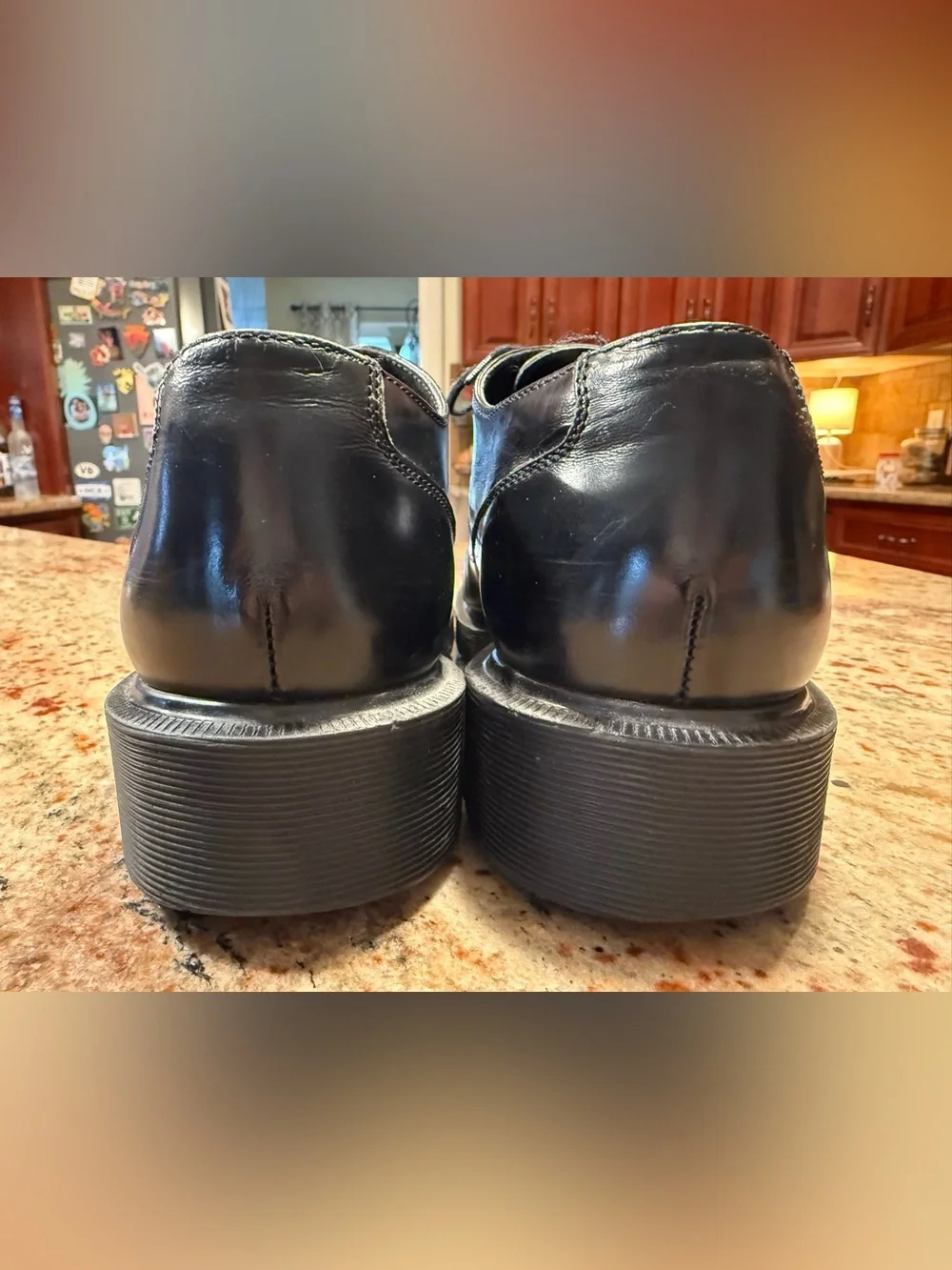Vtg 90s Dr. Martens Black Leather Oxford Lace Up Loafers 8747 Lug Sole Mens Sz 9